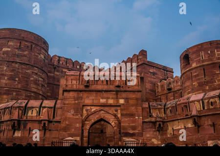 Agra Fort oder Rotes Fort ist eine Festung und Top-Attraktion in Agra Indien Stockfoto