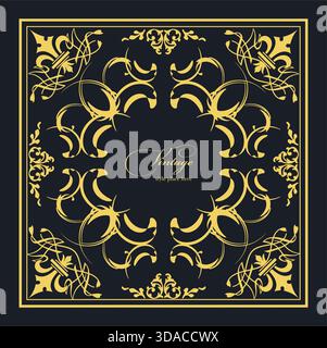 Eleganter Vintage-Rahmen, perfekt für Zertifikate, Diplome, Auszeichnungen oder andere offizielle Dokumente. Handgezeichnete Abbildung Stock Vektor