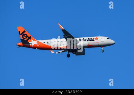 Jetstar Airlines Airbus A320 im Endanflug Stockfoto
