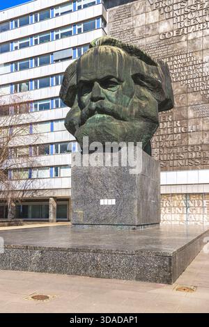 Karl-Marx-Denkmal, Deutschland, Sachsen, Chemnitz Stockfoto