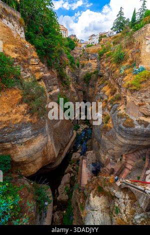 Blick auf die historische Stadt Ronda, Provinz Málaga, Andalusien, Spanien. Stockfoto