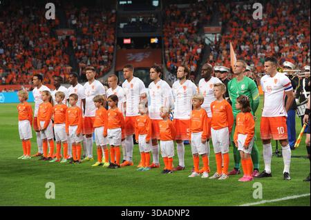 Internationale Freundschaft Niederlande vs USA 5. Juni 2015 die niederländische Nationalmannschaft. Stockfoto