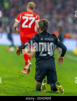 Dortmund, Deutschland 09. Dezember 2025: Champions League - 2025/2026 - FC Bayern München gegen Sporting Lissabon im Bild: Ivan Fresneda (Sporting CP) unzufrieden auf dem Feld [Pitch]. Stockfoto