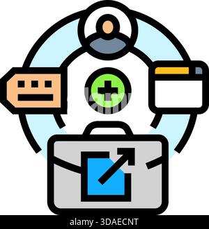 Affiliate Sales Color Symbol Vektor Illustration Stock Vektor