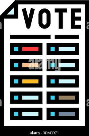 Vektor-Illustration des Vektor-Symbols für Stimmzettel Stock Vektor