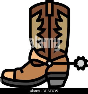 Vektorgrafik für Farbsymbole für Stiefel Stock Vektor