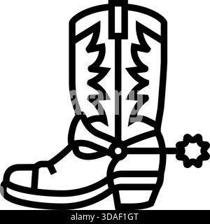 Vektorgrafik für Linien-Stiefel Stock Vektor