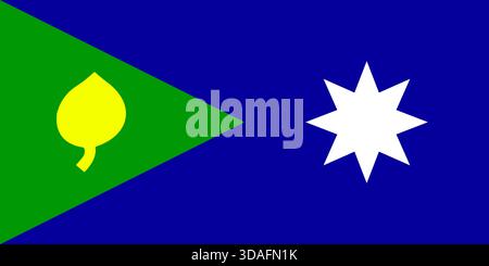 Flagge von Saibai Island – Kulturbanner der Torres Strait Islander Community, Queensland, Australien Stock Vektor