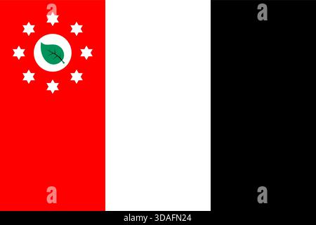 Flagge von Murray Island (Mer) – indigenes Kulturbanner der Meriam, Torres Strait, Australien Stock Vektor