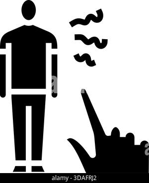 Bewertet werden Angst Glyphe Icon Vektor Illustration Stock Vektor