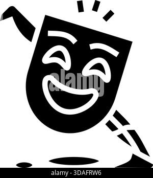 Verrat Angst Glyphe Icon Vektor Illustration Stock Vektor