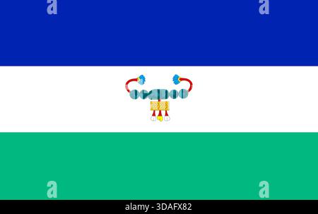 Flagge des Volkes der Pipile (Nahua-Pipil) – indigenes zentralamerikanisches Banner, Symbol des Kulturerbes von El Salvador und Nicaragua, öffentlich zugänglich Stock Vektor