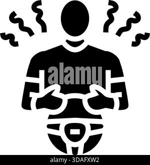 Treibende Vehophobie Angst Glyphe Symbol Vektor Illustration Stock Vektor