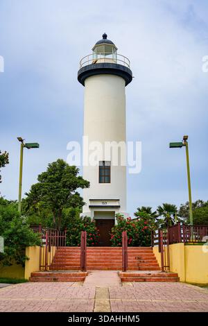Leuchtturm Faro de Punta Higüero in Rincón an der Westküste von Puerto Rico in der Karibik Stockfoto