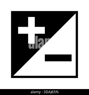 Symbol für die Schwarzweiß-Belichtungskompensation für Fotografie und Design Stock Vektor