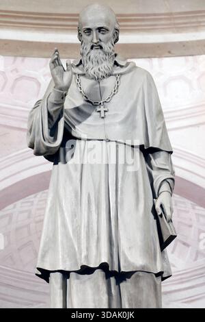 St. Agatha Kirche. Der heilige Francis de Sales Gründer der Besuchsgemeinde. Rumilly. Frankreich. Stockfoto