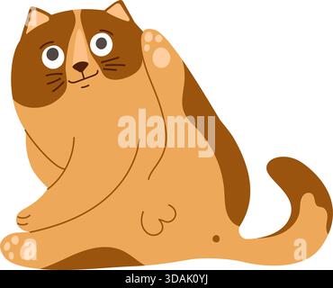 Fette Ingwerkatzen-Kratzer Stock Vektor