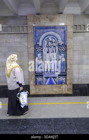 Taschkent U-Bahn-Nahverkehr, Taschkent, Usbekistan Stockfoto