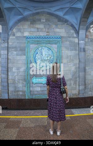 Taschkent U-Bahn-Nahverkehr, Taschkent, Usbekistan Stockfoto