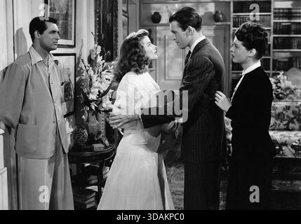 Cary Grant, Katharine Hepburn, James Stewart und Ruth Hussey (von links) in „The Night Before the Wedding“, Originaltitel: „The Philadelphia Story“, Regie: George Cukor, USA 1940. [Automatisierte Übersetzung] Stockfoto