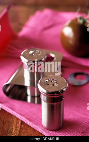 Salz und Pfefferstreuer Stockfoto