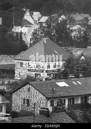 Der Hagelsturm, der München und Umgebung im Juli 1984 traf, verursachte enorme Sachschäden. [Automatisierte Übersetzung] Stockfoto