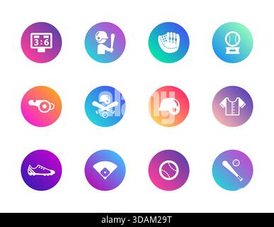 Baseball, Sport, Ausrüstung. Stock Vektor