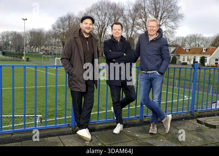 Amstertdam, Niederlande. Dezember 2025. AMSTERDAM, 11.12.2025, Sportpark ASV de Dijk. Interview mit den Kommentatoren Wytse van der Goot, Jeroen Elshoff und Vincent Schildkamp Credit: Pro Shots/Alamy Live News Stockfoto