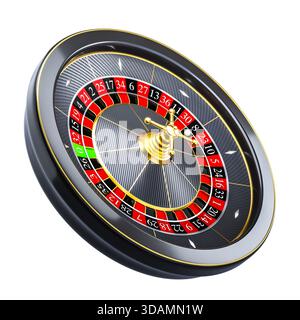 3D-Kohlefaser-Roulette isolierter Hintergrund Stockfoto