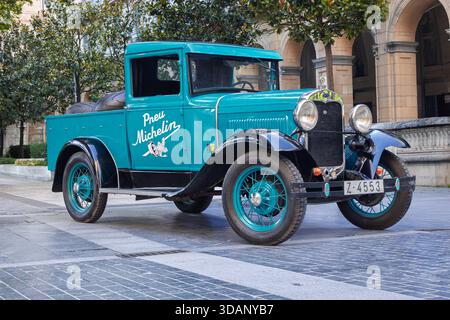San Sebastian, Spanien, 20. September 2025: 1930 Ford Model A Pickup Stockfoto