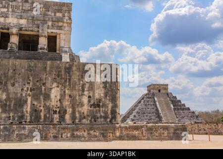 Tempel von Kukulcan, Chichen Itza Archäologische Stätte, Yucatan, Mexiko. Stockfoto