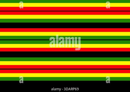 Rasta-Farben. Reggae Hintergrund oder Flag nahtloses Poster. Rasta-Flag-Muster. Flacher STYLE. Stockfoto