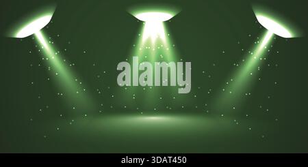 Grünes Sci Fi UFO-Lichtbild Stock Vektor