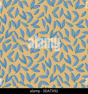 Nahtloses Muster mit handgezeichneten Wiesen in farbigen Weihnachtsfarben Stock Vektor