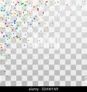 Farbenfrohes Serpentinkonfetti in 3D-Qualität Stock Vektor