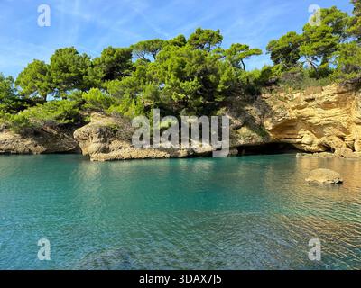 Montenegro Adriatisches Meer abgeschiedene Bucht Stockfoto