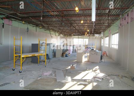 Commercial building interior construction, Philadelphia, Pennsylvania USA Stockfoto