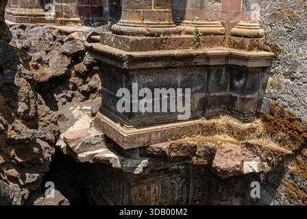 Antike Kirche San Juan Parangaricutiro, Michoacán, Mexiko Stockfoto