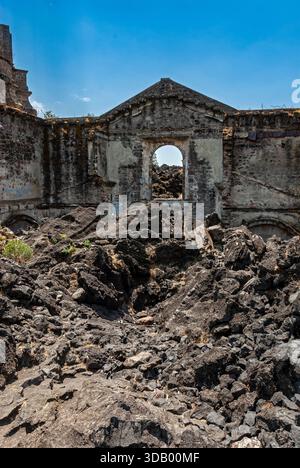 Antike Kirche San Juan Parangaricutiro, Michoacán, Mexiko Stockfoto