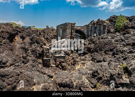 Antike Kirche San Juan Parangaricutiro, Michoacán, Mexiko Stockfoto