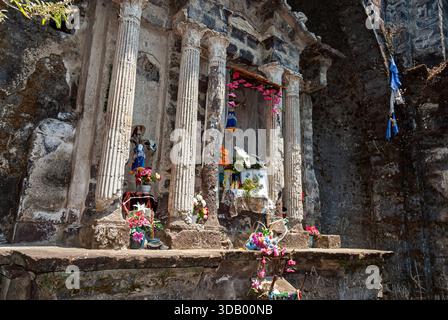 Antike Kirche San Juan Parangaricutiro, Michoacán, Mexiko Stockfoto