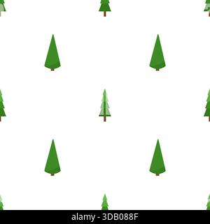 Nahtloses Muster des flachen Vektors des Weihnachtsbaums Stock Vektor