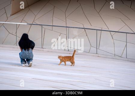 Doha, Katar - 10. Dezember 2025: Das Nationalmuseum von Katar Stockfoto