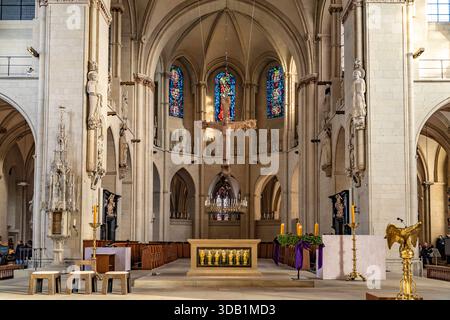St. Paulus Dom Münster Innenraum des St. Paulus-Dom in Münster, Nordrhein-Westfalen, Deutschland der Münster Dom oder die Domkirche St. Pa Stockfoto