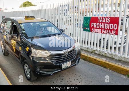 Puebla Mexico, CAPU Central de Autobus de Puebla Bushaltestelle, außen, Taxi Express Fahrzeug, TaxExpress Taxi Service, Schild Taxis Prohibido Subir P Stockfoto