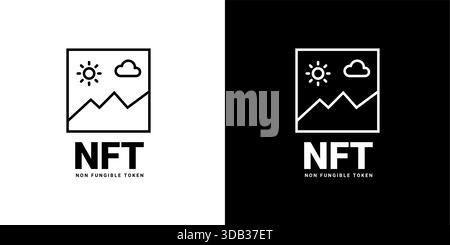 NFT-Logo-Symbol. Vektor-nft-Bildzeichen Stock Vektor