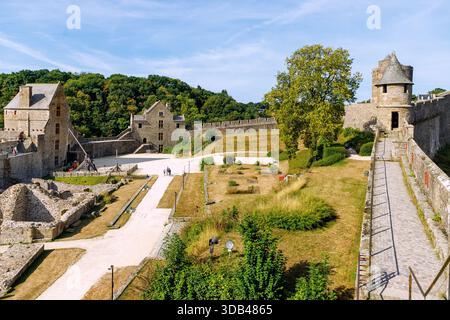 Schloss Fougères, Ille-et-Vilaine, Bretagne, Frankreich Stockfoto