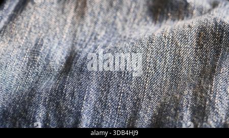 Denim-Gewebe Mit Nahauflage Stockfoto
