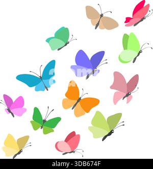 Frühlingsfalter im Flug Stock Vektor