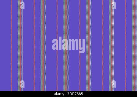 Besatzung Hintergrund Stoffmuster, Schule Textur Linien nahtlos. Perfection Streifenvektor vertikales Textil in Indigo und Grün Farbpalette. Stock Vektor